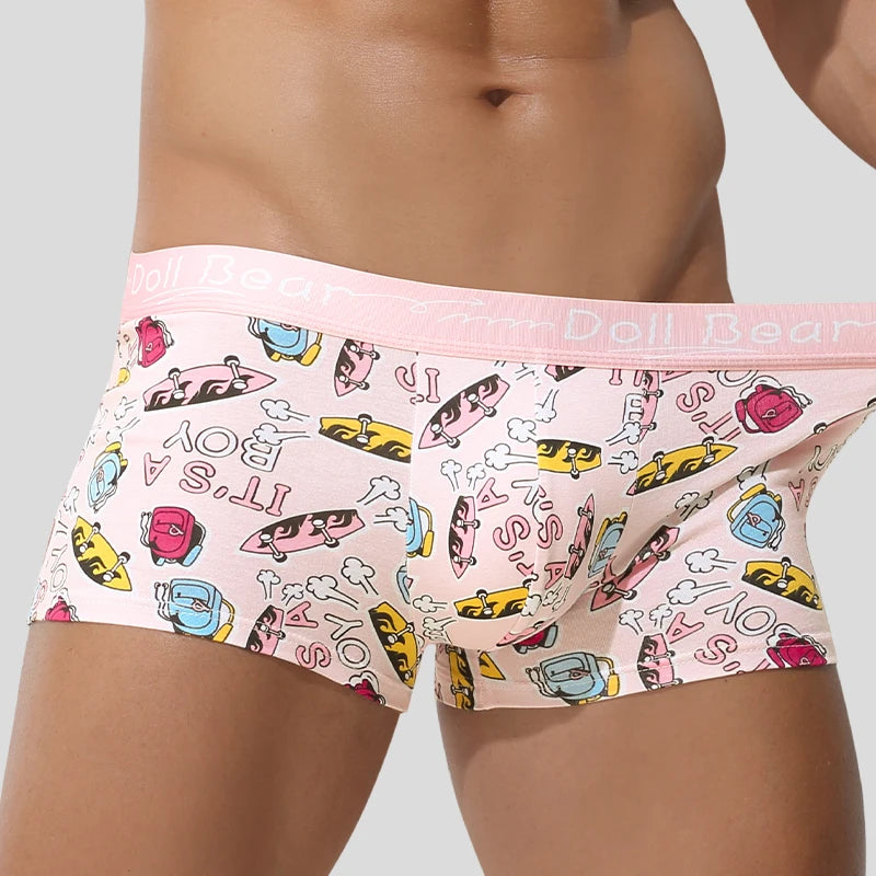 Men's Pure Cotton Underwear, Antibacterial Boxer Shorts, Large Size Youth Boxer Briefs, Men's Sports Comfortable Underwear