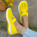 Women's shoes, women's casual shoes, solid color breathable sports shoes, soft-soled lightweight walking shoes, low-top knitted