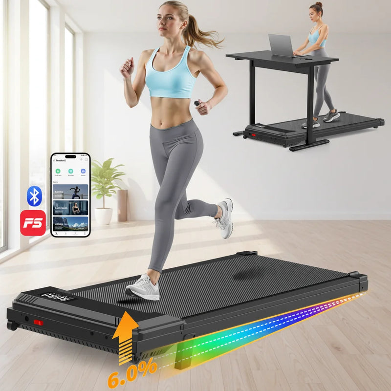 Electric Walking Pad Under Desk Foldable Treadmill LED - View 6 | SAMAG