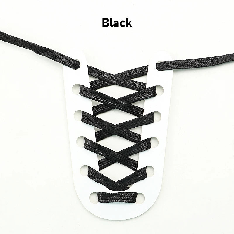 Waxed Waterproof Leather Shoelace Flat Shoelaces 6mm Width Boots Oxford Shoe Laces Shoe Accessorie 60/80/100/120/140/180cm 1Pair