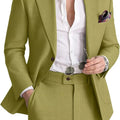 Mens Linen Suit 2 Piece Casual Suits for Men Summer Beach Groom Wedding Suit Linen Blazer Pants Set