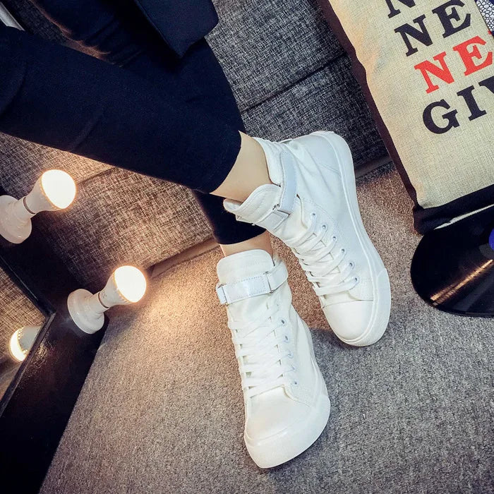 New Canvas Shoes Men's Women's Vulcanized High-top Flat Casual Shoes Student Couple's Board Shoes Sneakers Zapatos Casuales