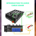 GAX-DM4 OEM  Professional 4-channel Audio Stereo Mixer with Sound Card Home KTV Stage DJ Mixing Console