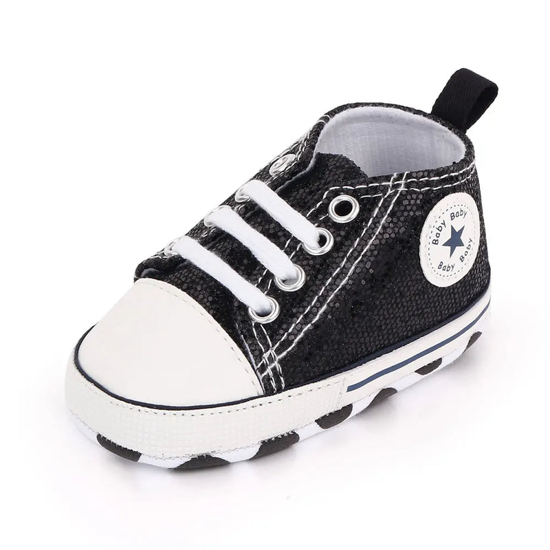 Baby Shoes High Quality Blingbling Canvas Sneaker Spring and Autumn Style Multiple Color Chioces 2024 New Baby Fashion D2479