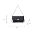 Fashionable Retro Ladies Chain-Shoulder Square Bag Luxury Textured Crossbody Shoulder Bag Women Handbags and Purses Underarm Bag