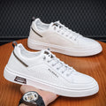 Men's flat casual shoes Four season new breathable lightweight soft-soled outdoor walking shoes student white sports board shoes