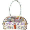 Kawaii Y2K Graffiti Handbag for Women Cute Star Strap Boston Bag Retro Manga Shoulder Bag Vintage Aesthetic Small Underarm Bag