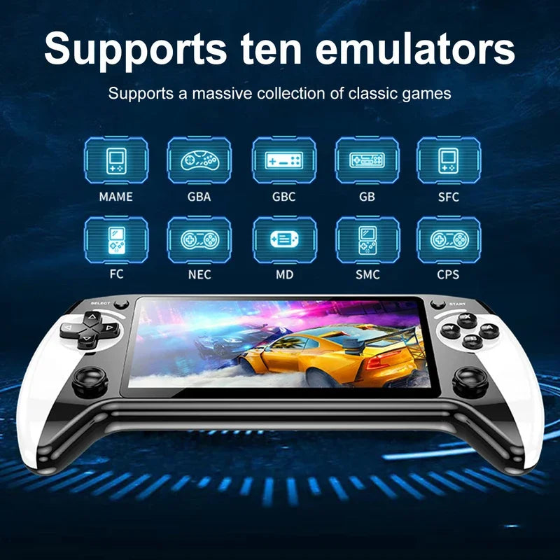 New 3000 Games X9 Handheld Video Game Console 5.5inch Screen Retro Video Game Player Built in 10 Emulators Support NES GBA GBC