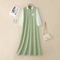Women's Muslim Modest Fashion Maxi Dress Half Buttons | SAMAG
