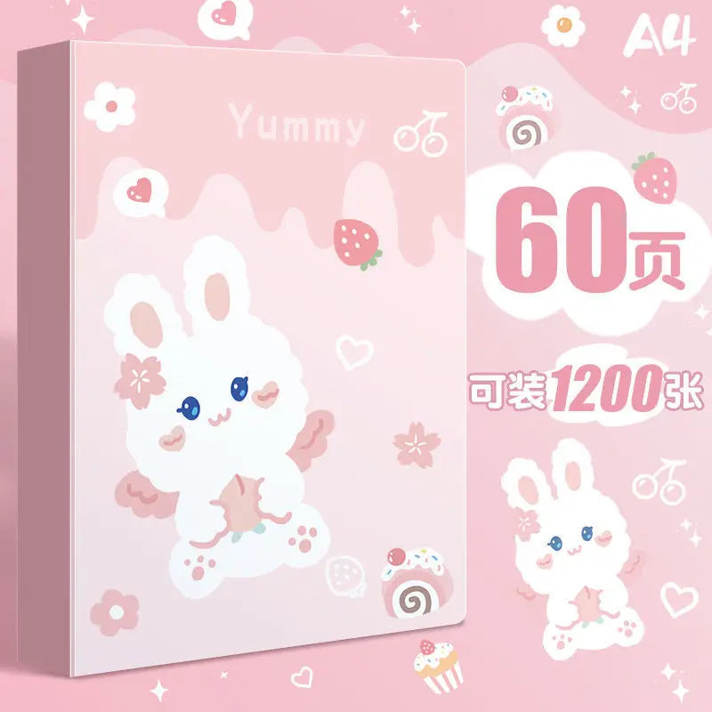 New A4 30/60 Pages Plastic Budget Binder File Folder Documents Booklet Leaflet Student Office Desk Supplies Organizer