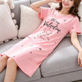 Women Large Size Pajamas Short-Sleeved Nightgown Cartoon | SAMAG