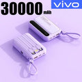 VIVO 500000mAh Power Bank 120W Super Fast Charging Powerbank 4 In1 Cables Portable Powerbank For Iphone Huawei Samsung 2026New