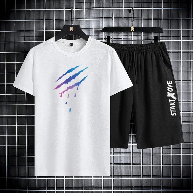 Trendy Suits for Men Summer Shorts Set Gym Outfit Student | SAMAG