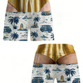Men Funny Fake Two Piece Shorts Optical Illusion Thong Print Beach Fun Swim Trunks for Summer Holiday - View 12 | SAMAG