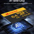 KODAK Micro SD 512GB 256GB Memory Card UP TO 100MB/s C10 U3 32GB 64GB 128GB TF Card 4K HD For USB Card Reader Adapter Microsd