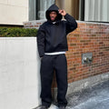 Solid Couple's Hooded Sweatshirt Casual Loose Sweatpants | SAMAG