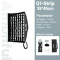 AMBITFUL Q1 35x45cm Strip Softbox Mini Bowens/GODOX Mount Quick-Setup With Grid Softbox For GODOX For Forza 60 Seres YN150 ﻿