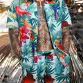 Men's New Hawaiian Short-Sleeved Shirt Shorts Set Summer | SAMAG