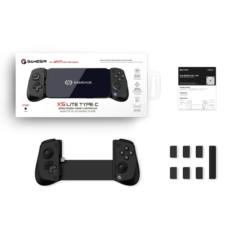 GameSir X5 Lite Mobile Gaming Controller for Android & iPhone Hall Effect Joystick, Lightweight Ergonomic Phone Controller