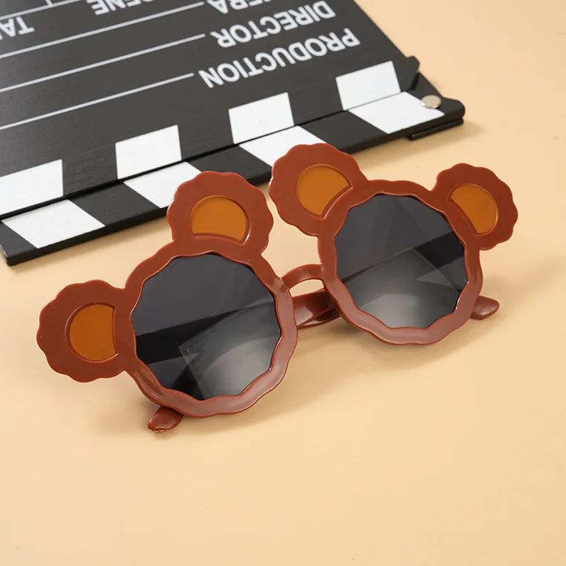 PESENAR Various Funny Novelty Party Glasses, Bear Ear Rainbow Heart Cartoon Shaped Sunglasses for Summer Festival Cosplay Selfie