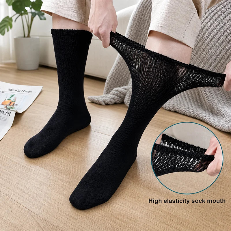 Men's Diabetic Socks Non‑Binding Top Loose Cuff, Seamless | SAMAG