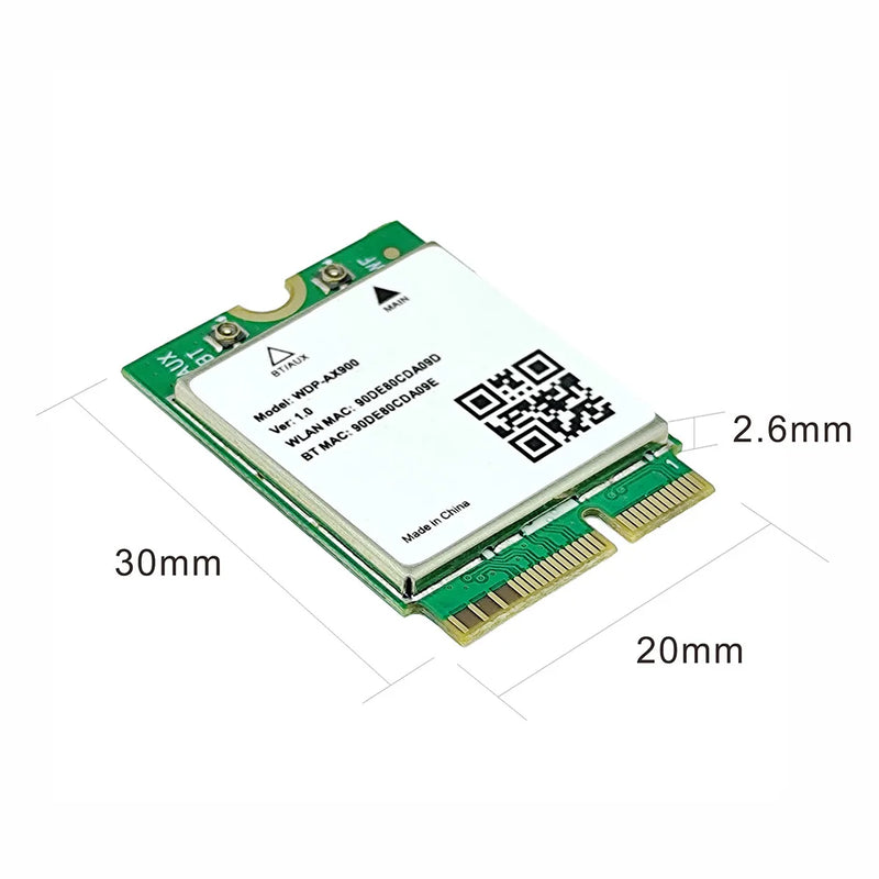 WiFi 6 Bluetooth 5.4 M.2 Network Card WDP - AX900 2.4G&5GHz Wireless Adapter For Laptop Windows 10/11 - Visuel 6 | SAMAG