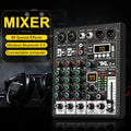 TKL 4 Channel 99 DSP Audio Mixer 48V Phantom Power USB Studio Sound Mixers Bluetooth DJ Console Mixing for Karaok