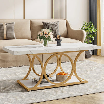 Tribesigns Rectangle Coffee Table, 47.24-inch Modern | SAMAG