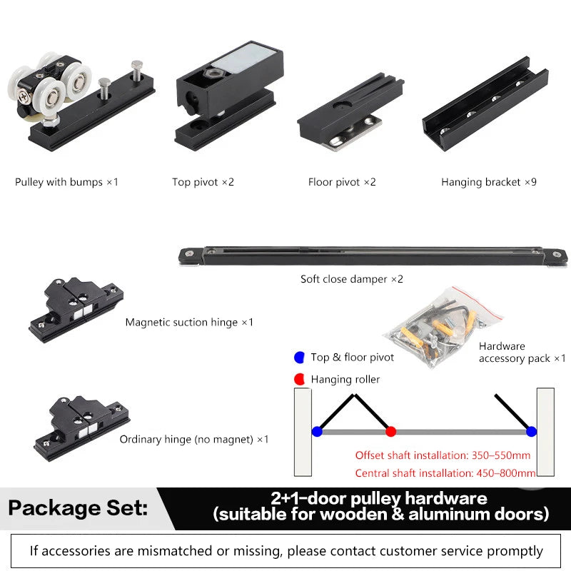 Bottomless Linked 3 - Fold Folding Door Hardware Kit - View 14 | SAMAG