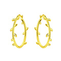 925 Sterling Silver Simple Gold U-shaped Earrings Jewelry | SAMAG