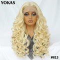 Latisha Lace Frontal Wigs Synthetic 24 Inch Loose Curl Pre Plucked Lace Frontal Wig For Women Highlight With Baby Hair 13X6 Wigs