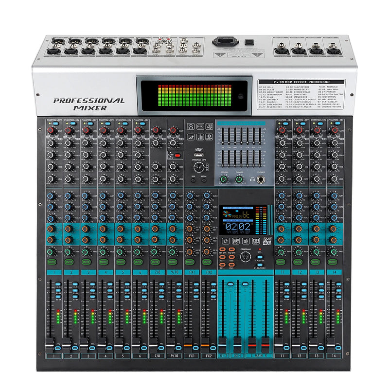 DJ Sound Controller Professional mixer 14/18/-channel dual 99DSP stage performance USB MP3 Bluetooth audio mixer Studio Audio