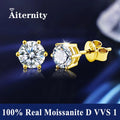 Promotion Moissanite Earrings for Women Pass Diamond Test Pen 100%  With Certificate Ear Studs 925 Sterling Silver Fine Jewelry