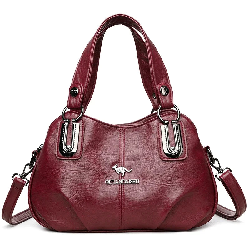 Luxury Handbags 3 Layers Large Capacity High Quality Designer Handbags Soft Leather Ladies Shoulder Crossbody Bag for Women Sac