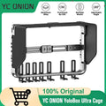 YC Onion Full Cage Bracket for YoloBox Ultra, Adjustable Cable Clamps And Rich Expansion Port, with Sunshade and Desktop Tripod