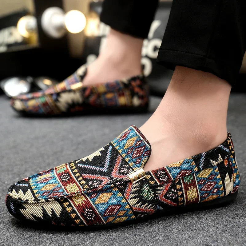 Summer Outdoor Men's Casual Shoes Breathable Man Loafers Lazy Shoes Comfortable Walking Sneakers Non-slip Flats Driving Shoes