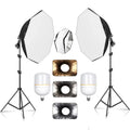 SH 2Pcs 50x70cm Photo Studio Kit With Softbox LED Bulbs Light Tripod for YouTube, Tiktok, Studio Portraits, Photography