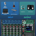 Professional Dj Audio Mixer 6 Channels Mixing Console With 99 Dsp Effects Bluetooth 48v Phantom Power And Vocal Cancellation