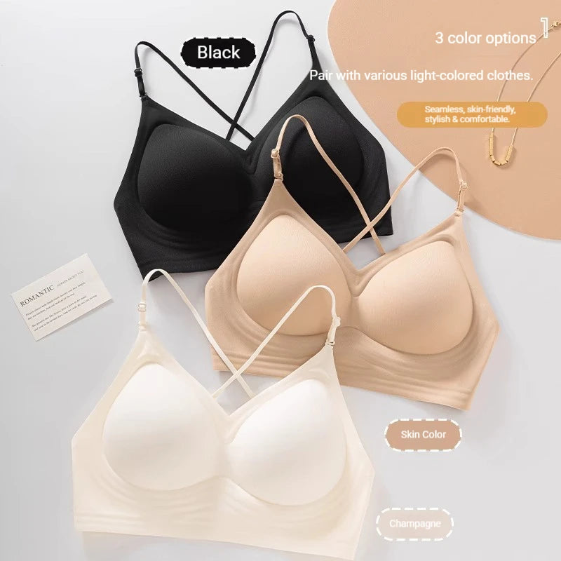 Backless Matching Bra No Steel Ring Vest Style Bra No Trace Skin-friendly Underwear Thin Cup Multiple Ways To Wear Intimates New