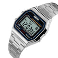 Unisex Digital Bracelet Watches Luxury Stainless Steel Strap LED Waterproof Chronograph Fashion Alarm - Visuel 9 | SAMAG