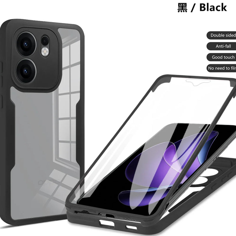 Full Body Protection Shockproof Case for OPPO Reno 13F 13FS 5G Reno 14 Pro Reno15 Protective Cover Clear Fundas Coque Capa