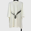 HKSH Spring Summer New Men's RO Style Round Collar Printed T-shirt Oversized Chic Cotton Chic Top American Loose Y2K Tees HK4638