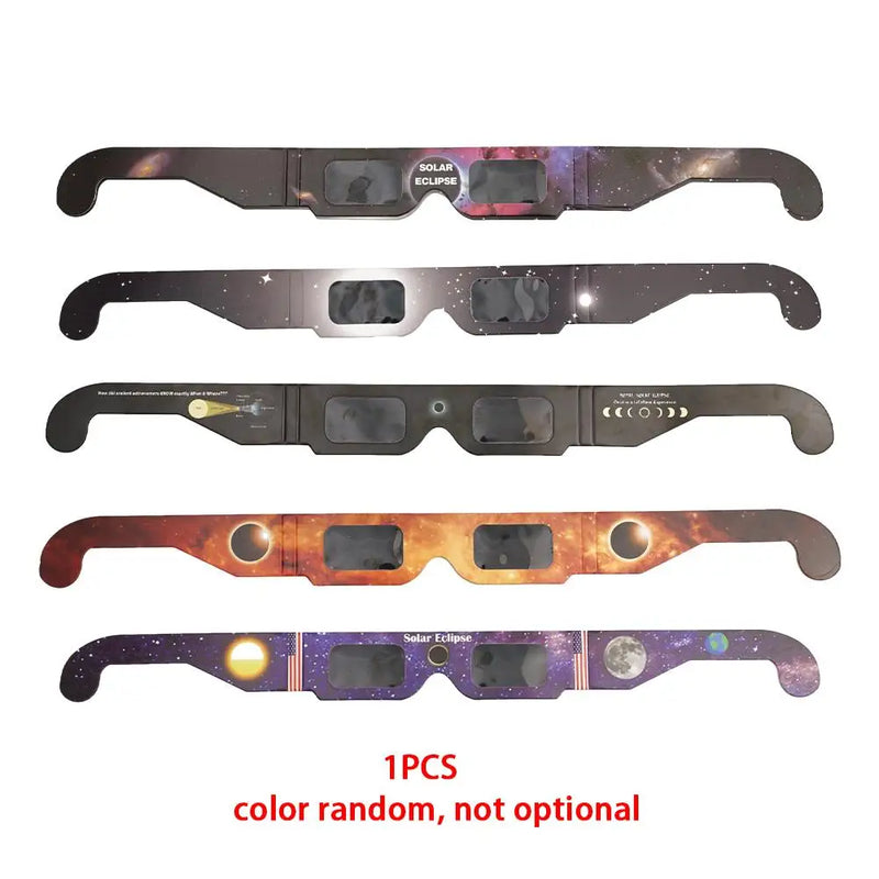 5/20pcs Paper Solar Eclipse Glasses Anti-uv Viewing Glasses Safe Shades Observation Solar Glasses Protect Eyes Random Color