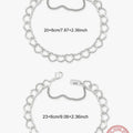 925 Sterling Silver  Vintage Love Heart Map Bracelet Fit DIY Pendant Gift Anniversary Party High Quality Jewelry