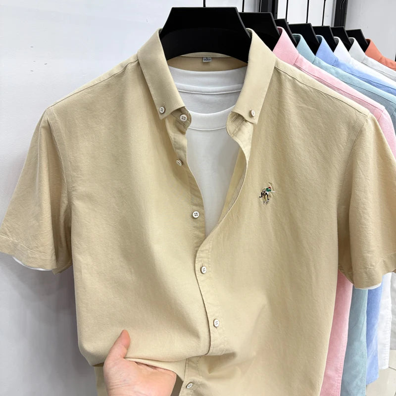 Short Sleeved Shirt Men's Summer New Item Pure Cotton | SAMAG
