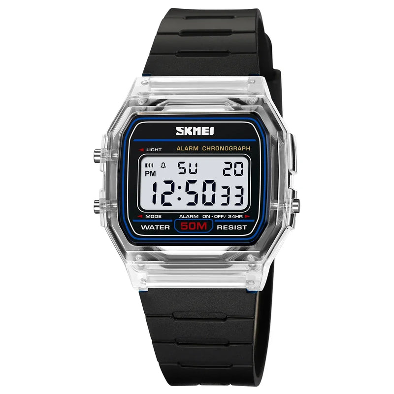 2056 Electronic Watch for Men Women Waterproof Sport Calendar Date Wristwatch Countdown Clock Boy Girl - Visuel 7 | SAMAG