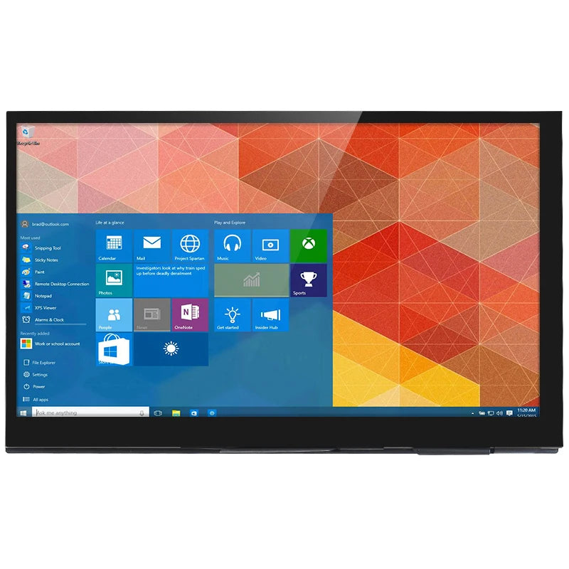 7 Inch Portable Display IPS LCD Capacitive Touch Screen 1024x600 Monitor Optional Speakers for Raspberry Pi Laptop PC