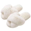 Shevalues Fashion Fluffy Home Slippers For Women Winter Indoor Open Toe Furry Cotton Shoes New Casual Furry Cozy Soft Slippers