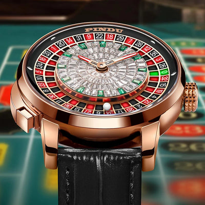 PINDU Design New NH35A Mechanical Watches Men Push Button Turn Russian Roulette Game Sapphire Mirror Diamond Dial | SAMAG
