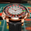 PINDU Design New NH35A Mechanical Watches Men Push Button Turn Russian Roulette Game Sapphire Mirror Diamond Dial Men's Watch